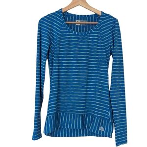 NWOT RBX Teal Striped Long Sleeve Blouse, M